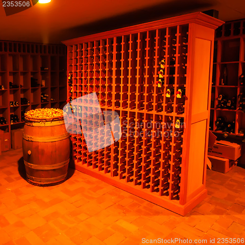 Image of modern wine cellar