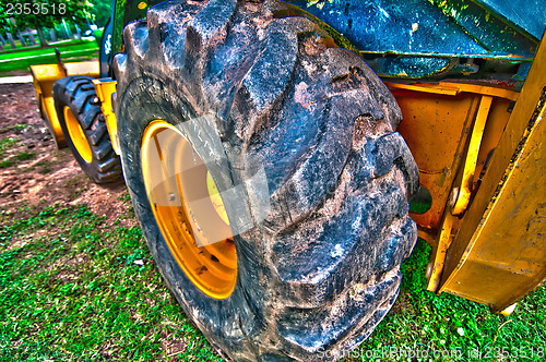Image of Wheel loader Excavator with backhoe