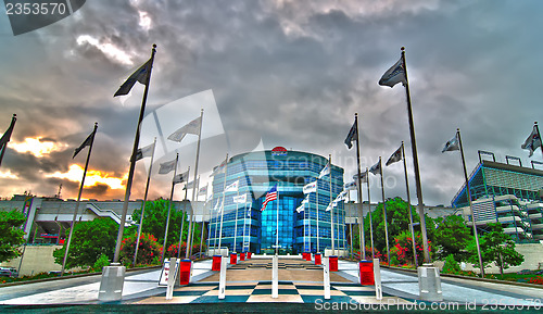 Image of Charlotte, NC - lowes motor speedway entrance - July 12, 2013