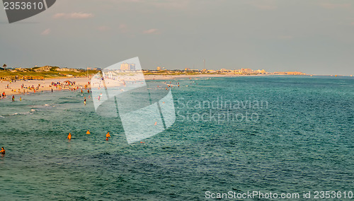 Image of beach scenes with hotels