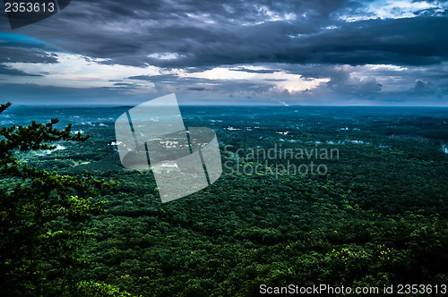 Image of crowders mountain views with clouds and fog
