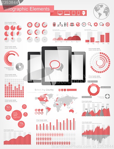 Image of Digital Tablets Infographic Elements