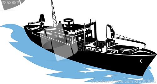 Image of cargo ship at sea