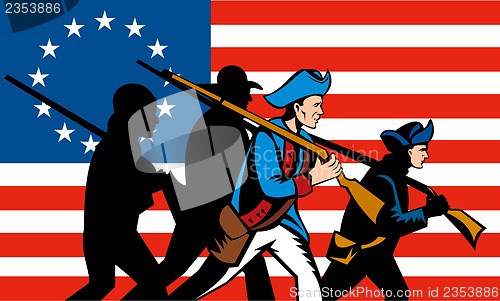 Image of American Minuteman Militia Betsy Ross Flag