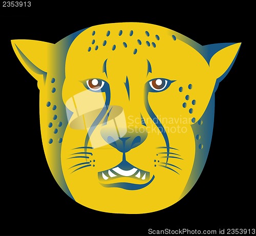 Image of cheetah head facing front