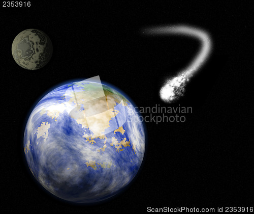 Image of comet heading for earth