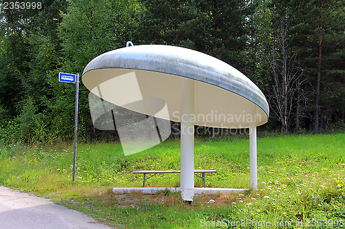 Image of Bus Stop Shelter of Mushroom Shape