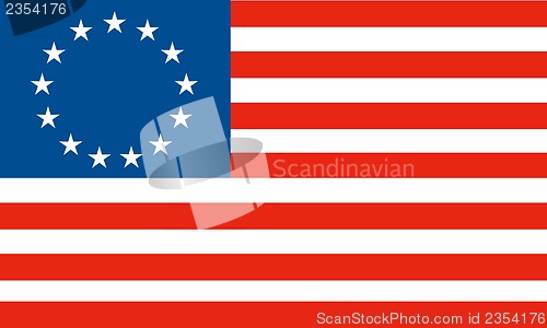 Image of American Betsy Ross stars and stripes flag