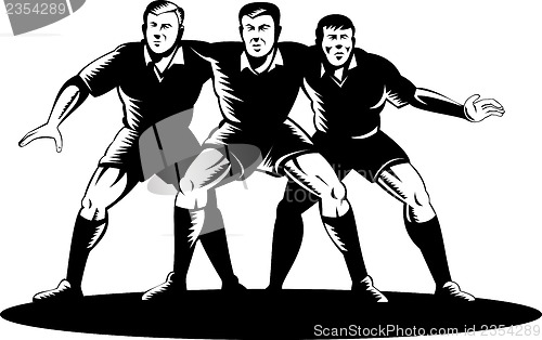 Image of rugby player in a scrum