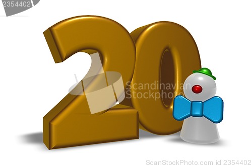 Image of number and clown
