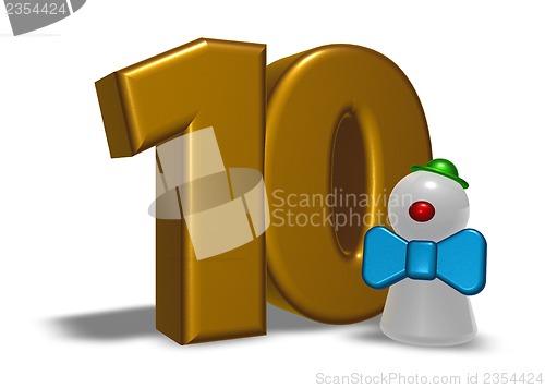 Image of number and clown