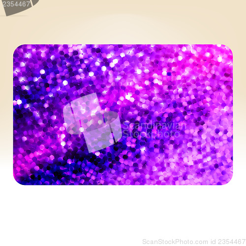 Image of Template design on purple glittering. EPS 10