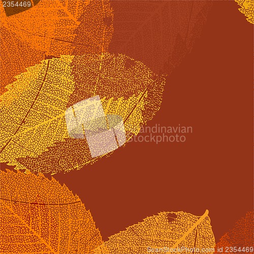 Image of Dry autumn leaves template. EPS 8