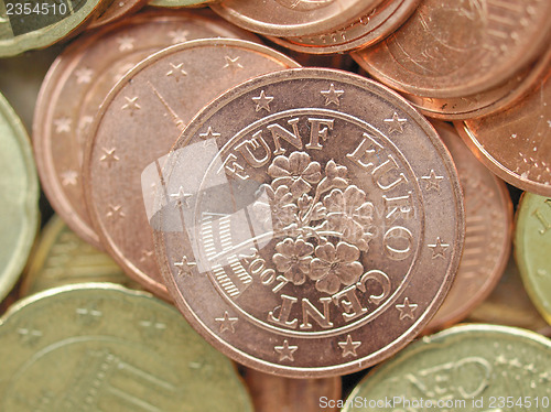 Image of Euro coins background