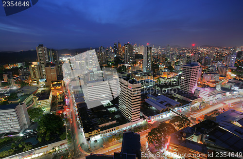 Image of Panama City in the twilight