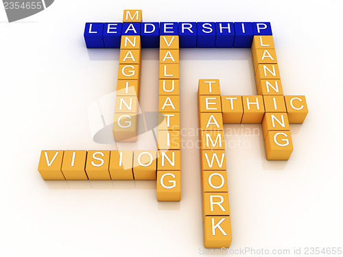 Image of 3d Leadership in word cloud 