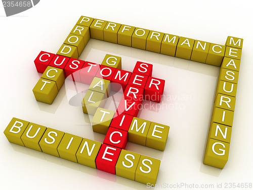 Image of 3d Group of customer service related words