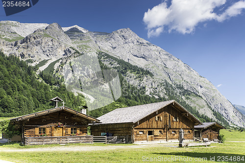Image of Typical huts in Austrian Apls