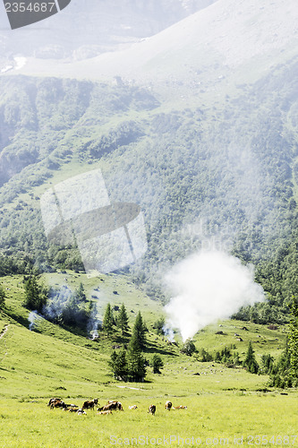 Image of Smoke in Alps of Austria