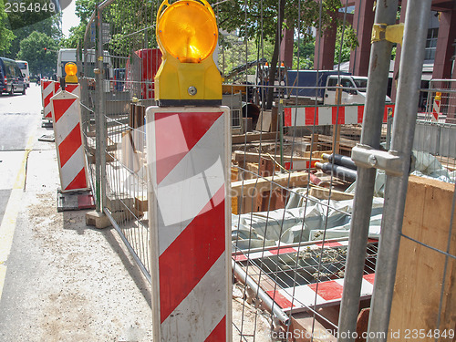 Image of Road work building site