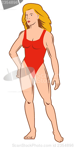 Image of female wearing swimsuit 