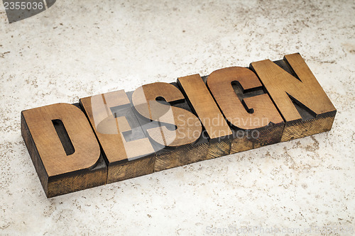 Image of design word in wood type