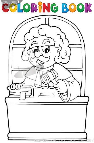 Image of Coloring book judge theme 1