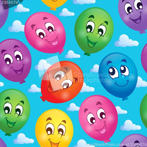 Image of Seamless background with balloons 3