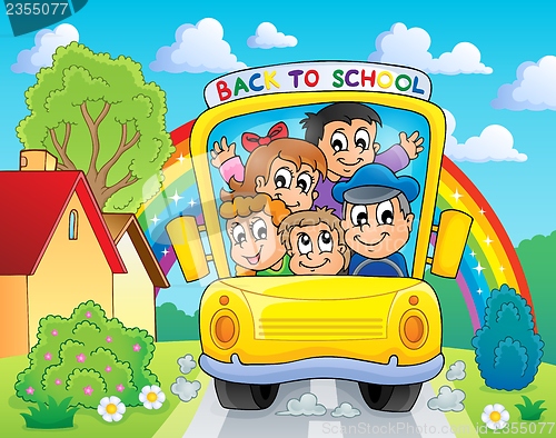 Image of Image with school bus theme 4