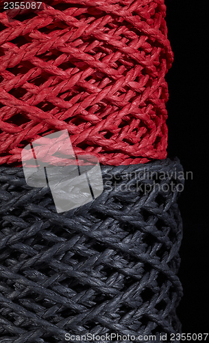 Image of black and red twine