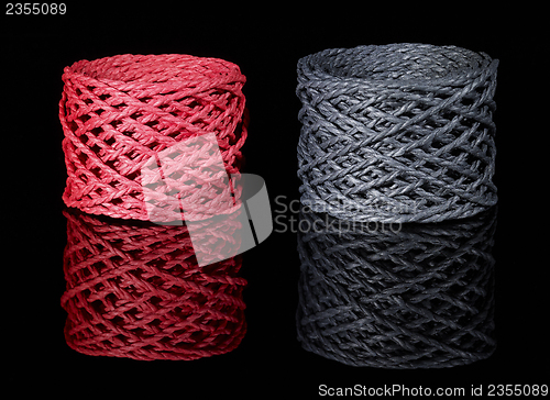 Image of grey and red twine