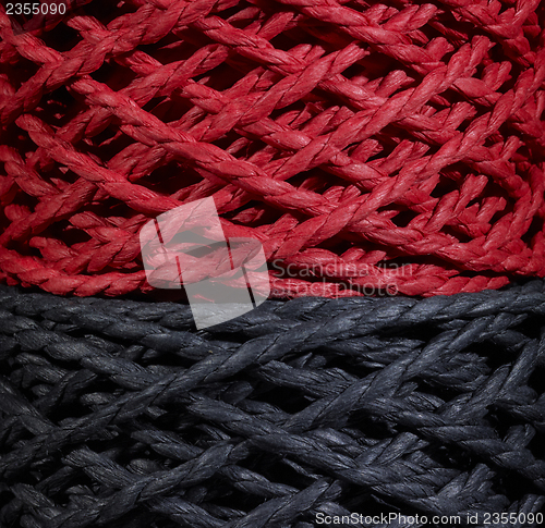 Image of black and red twine