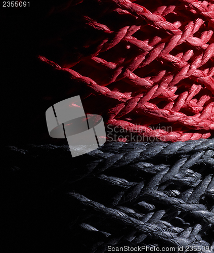 Image of black and red twine