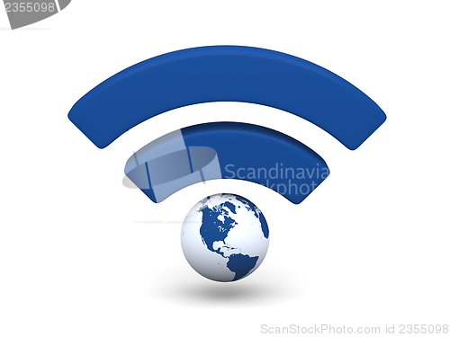 Image of Blue WiFi symbol