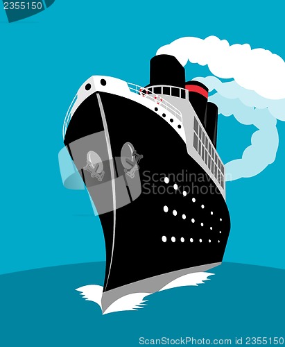 Image of ocean liner passenger cruise ship