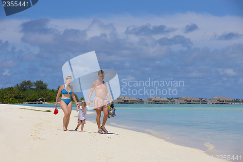 Image of happy family on vacation