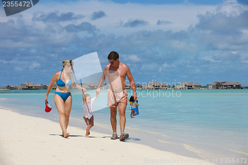 Image of happy family on vacation