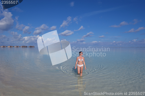 Image of happy woman enjoy  summer time