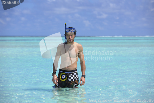 Image of young guy with diving mask