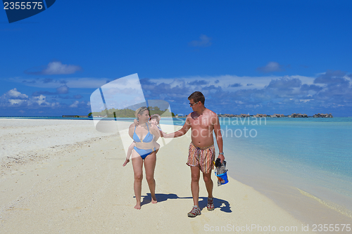 Image of happy family on vacation