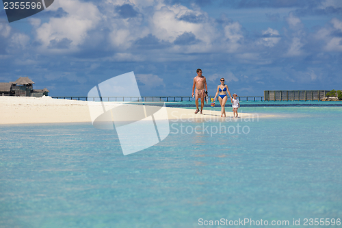 Image of happy family on vacation