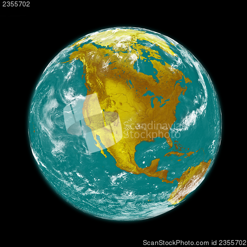 Image of North America on Earth