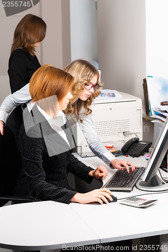 Image of Businesswomen working in office