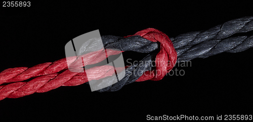 Image of black and red knot