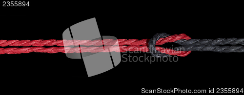 Image of black and red knot