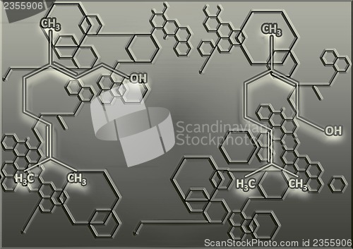 Image of The chemical structural formula of spirit