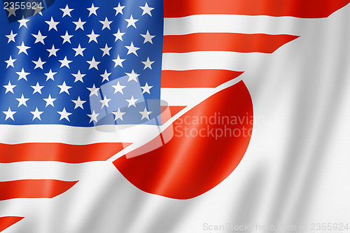 Image of USA and Japan flag