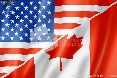 Image of USA and Canada flag