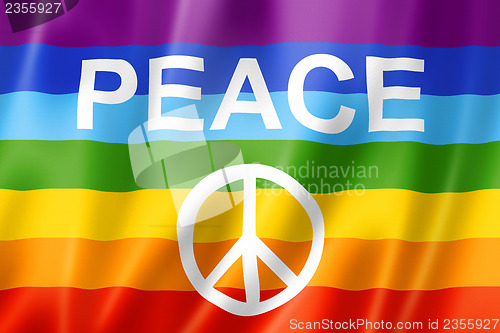 Image of Rainbow peace flag