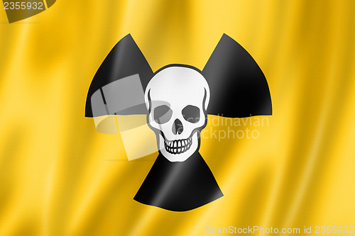 Image of radioactive nuclear symbol death flag